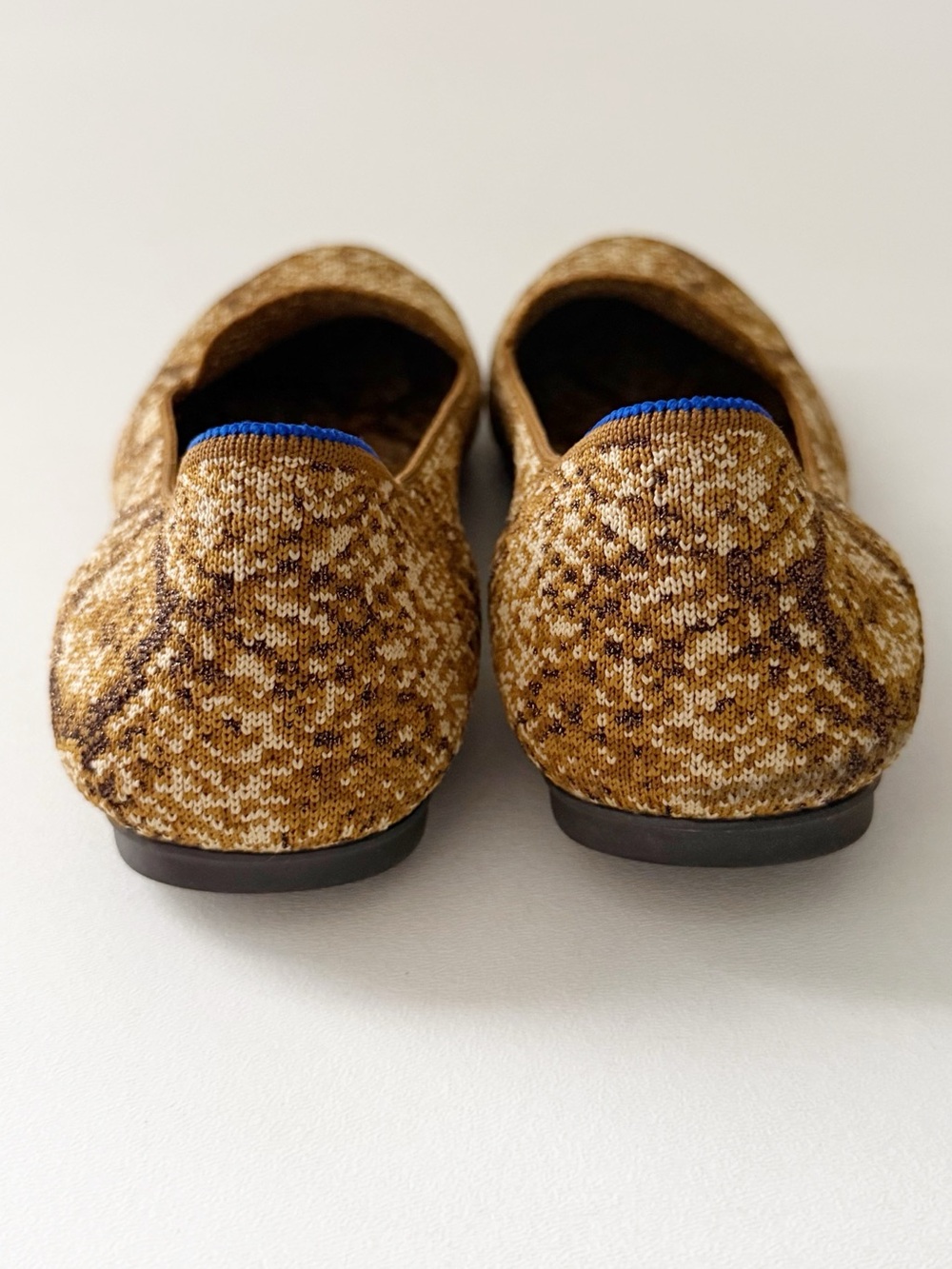 Rothys The Loafer Bronze Python Snake Flat 11 Knit Metallic Animal Print Casual - Picture 5 of 10